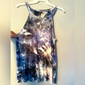 Torrid Blue and Black Tie-Dye Tank Top, super soft